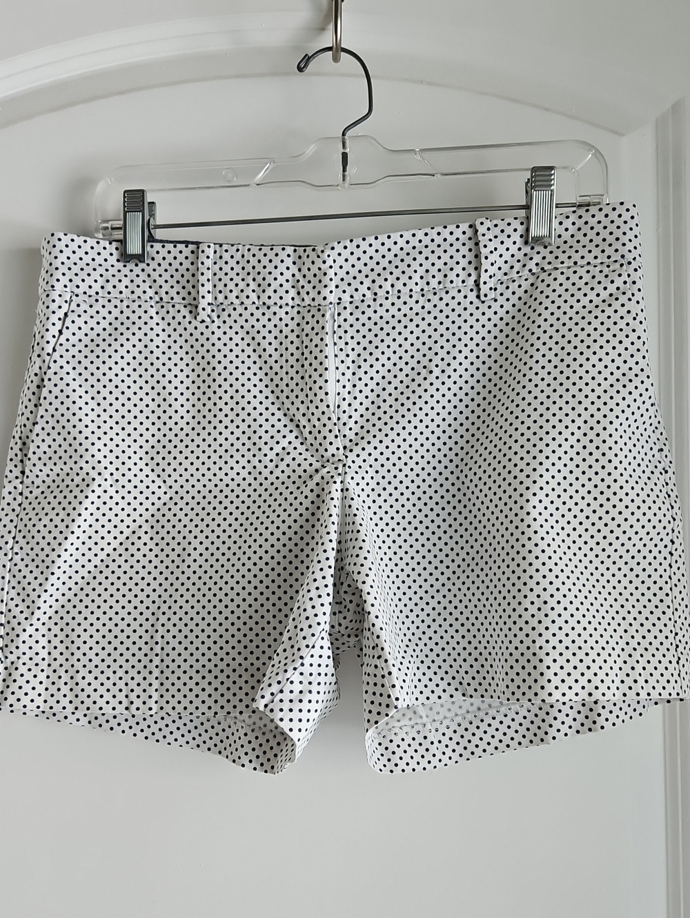 Nautica White Shorts with Black Polka Dots